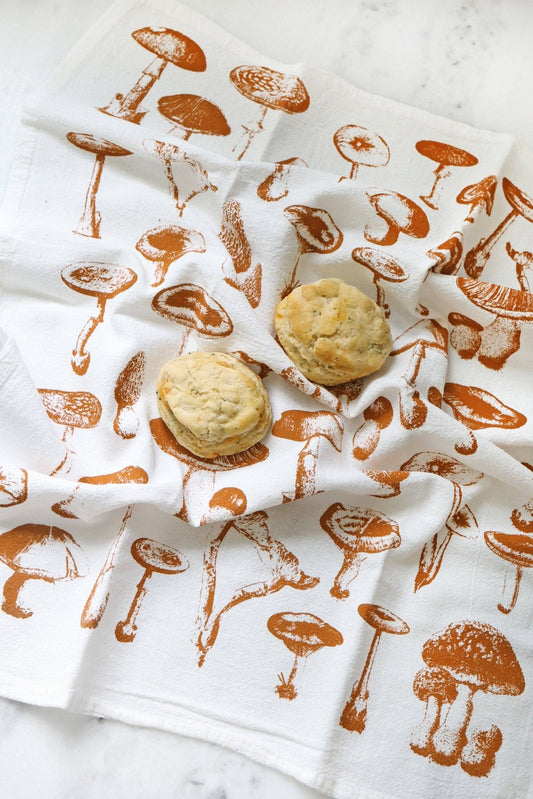 Mushroom Pattern Tea Towel - Global Hues Market