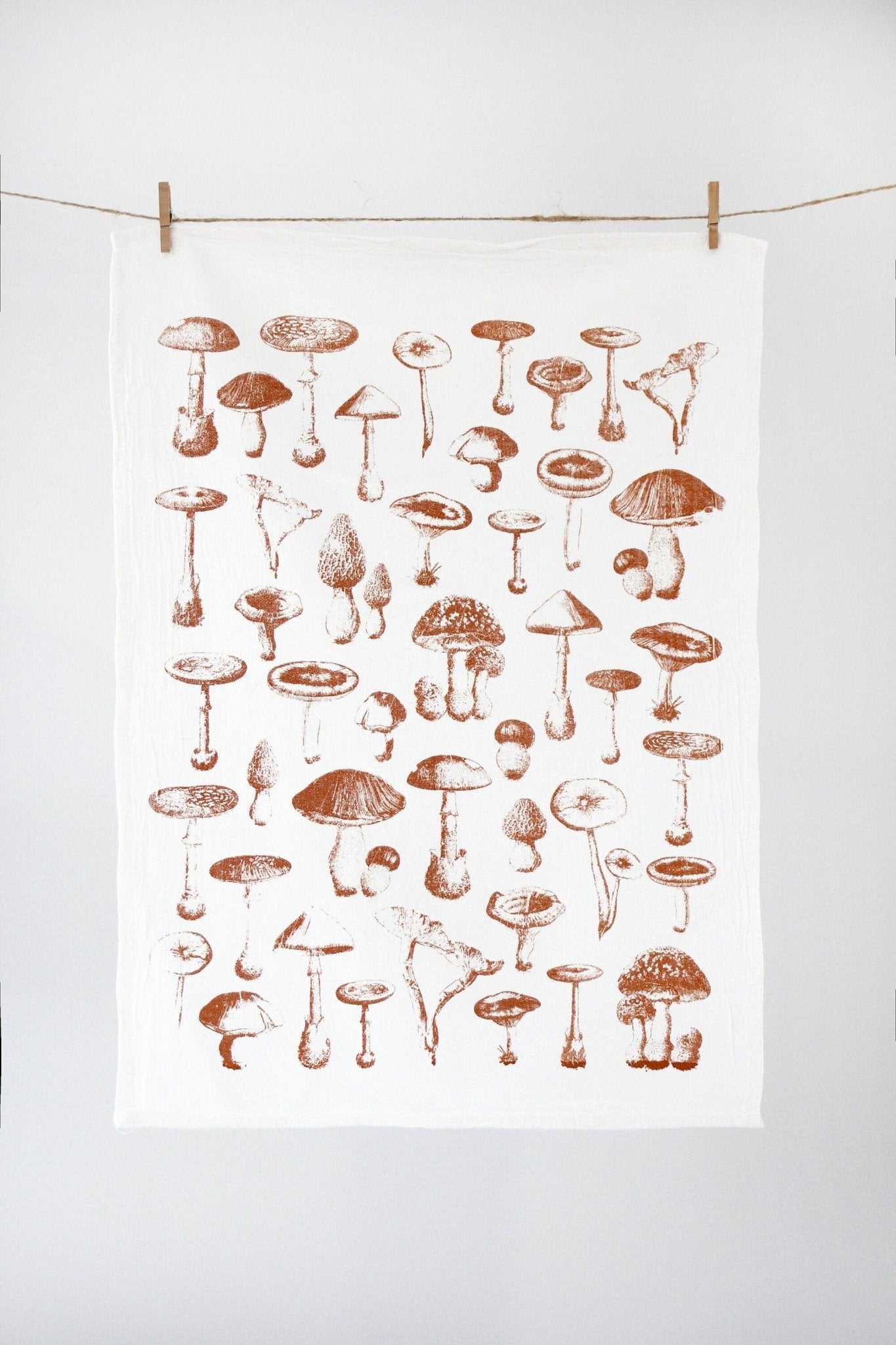 Mushroom Pattern Tea Towel - Global Hues Market
