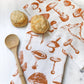 Mushroom Pattern Tea Towel - Global Hues Market