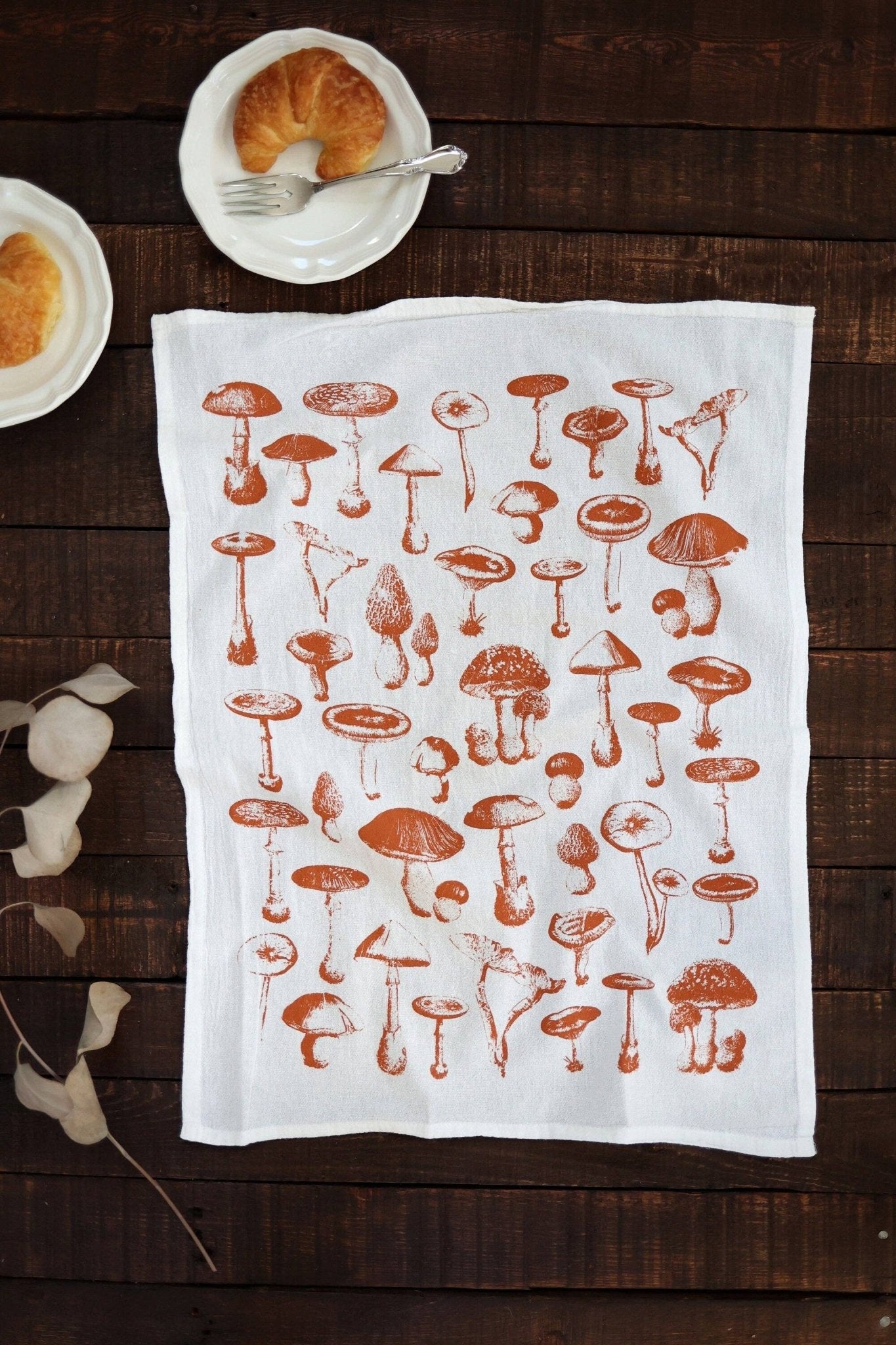 Mushroom Pattern Tea Towel - Global Hues Market