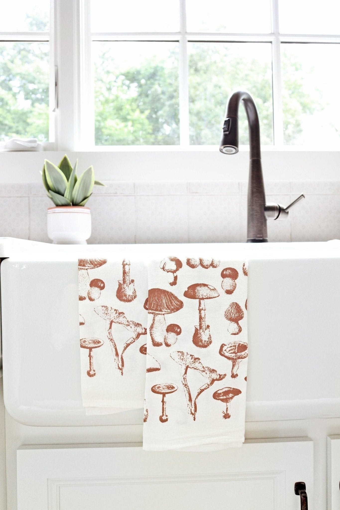 Mushroom Pattern Tea Towel - Global Hues Market