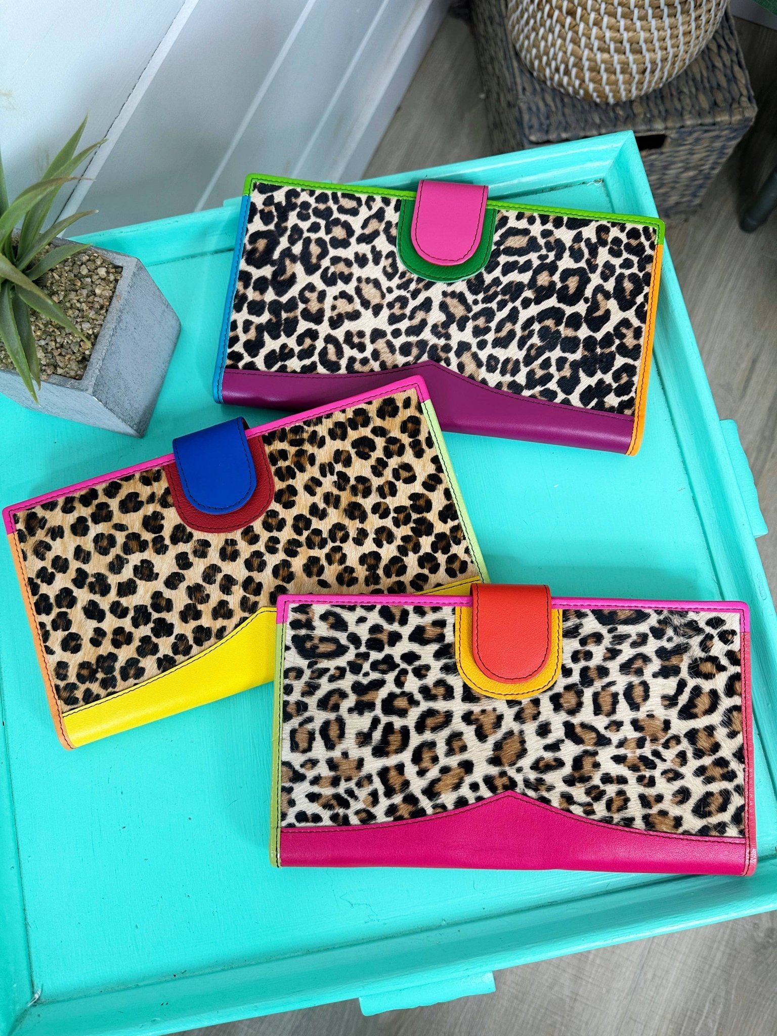 Nash Leopard Leather Wallet | Travel Wallet | Small Leopard - Global Hues Market