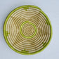 Rwanda Tonga Baskets: Pink Star Cream + Cranberry Accents - Global Hues Market