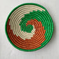 Rwanda Tonga Baskets: Pink Star Cream + Cranberry Accents - Global Hues Market