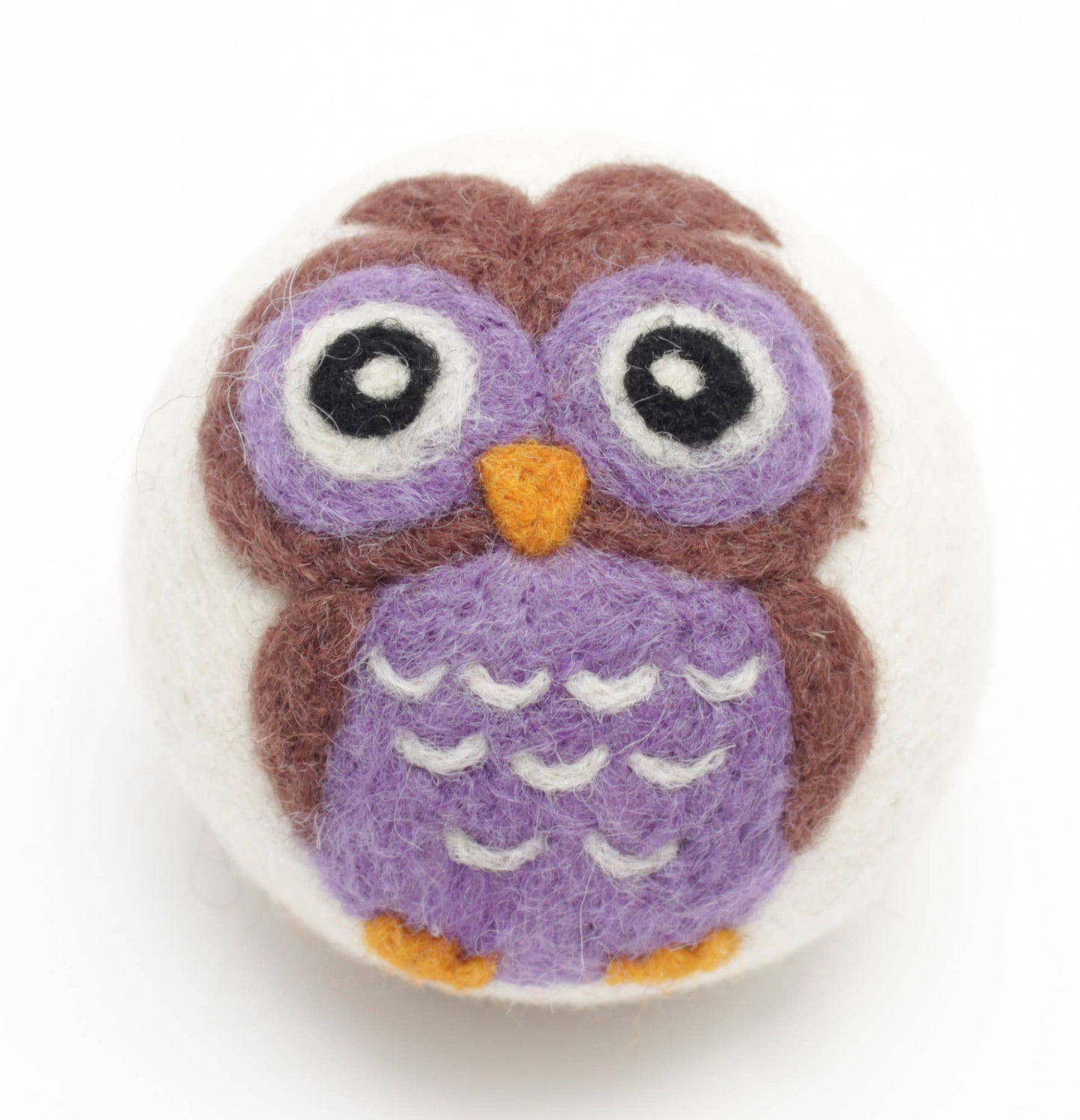 Set of 3 Dryer Balls {purple owl} - Global Hues Market