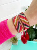 Tassel Friendship Bracelets | Bracelets with Tassels | Pink - Global Hues Market