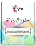 "The Sticky - Note Reset" A Simple Tool for Clarity (PDF Download) - Global Hues Market