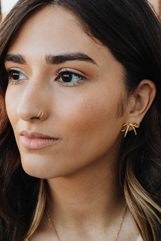 Tied Grace Earrings - Gold - Made by Survivors - Global Hues Market