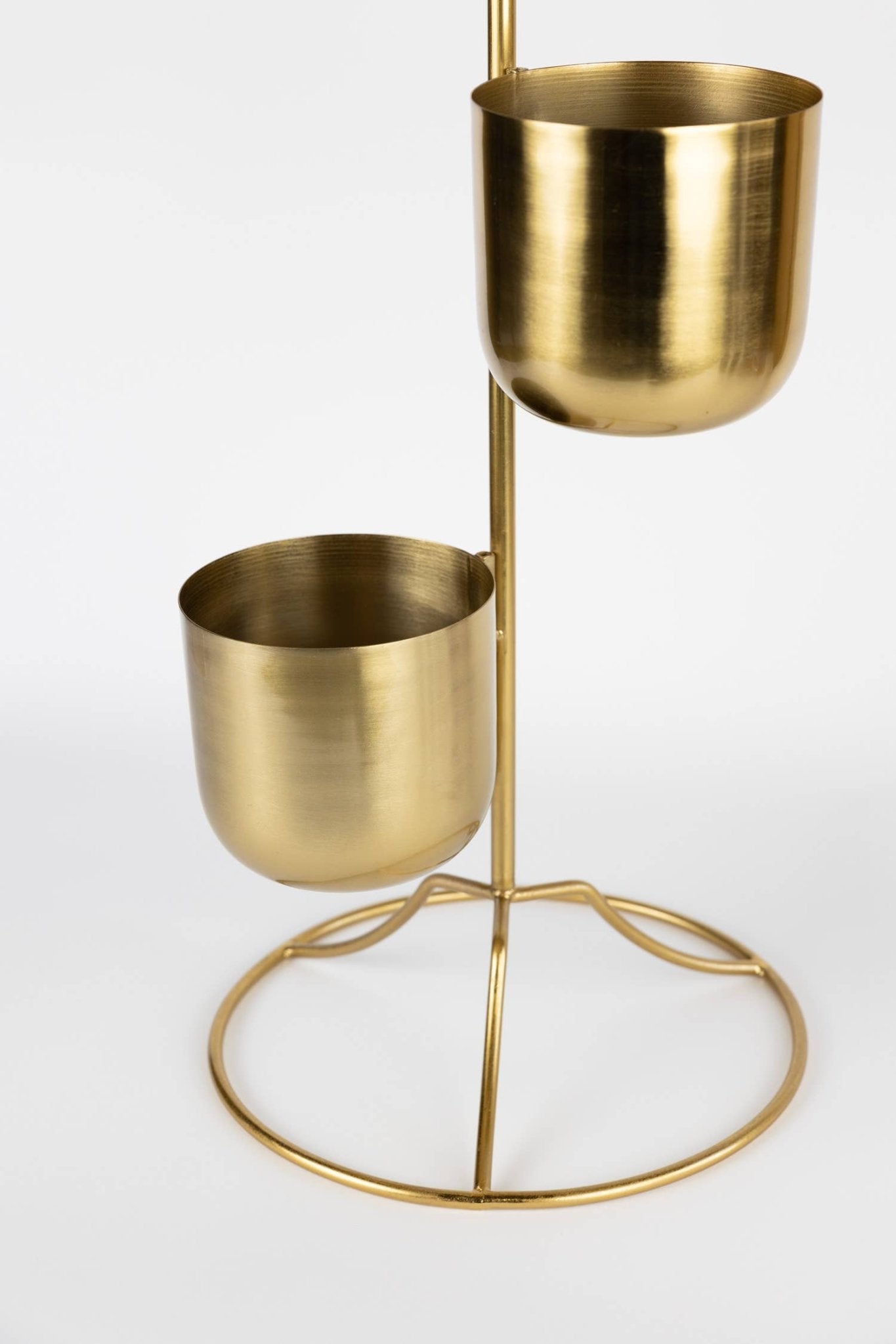 * Tiered Brass Plant Stand - Global Hues Market