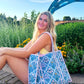 Tote Bags Quilted | Large Travel Tote | Pink Red Tiger Print - Global Hues Market