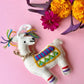 Embroidered Felt Llama Ornament - Global Hues Market