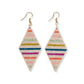 Frida Horizontal Lines Beaded Earrings {Rainbow} - Global Hues Market