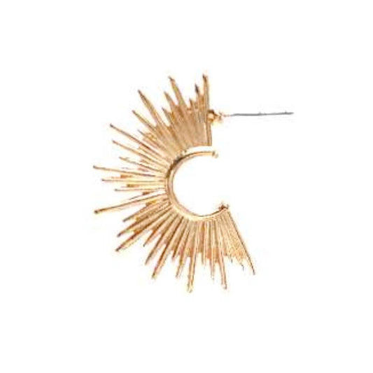 Gold Burst Hoop Earrings - Global Hues Market