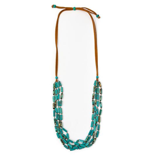 Jessica Necklace {turquoise} - Global Hues Market