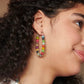 Kantha Elliptical Hoop Earrings - Global Hues Market