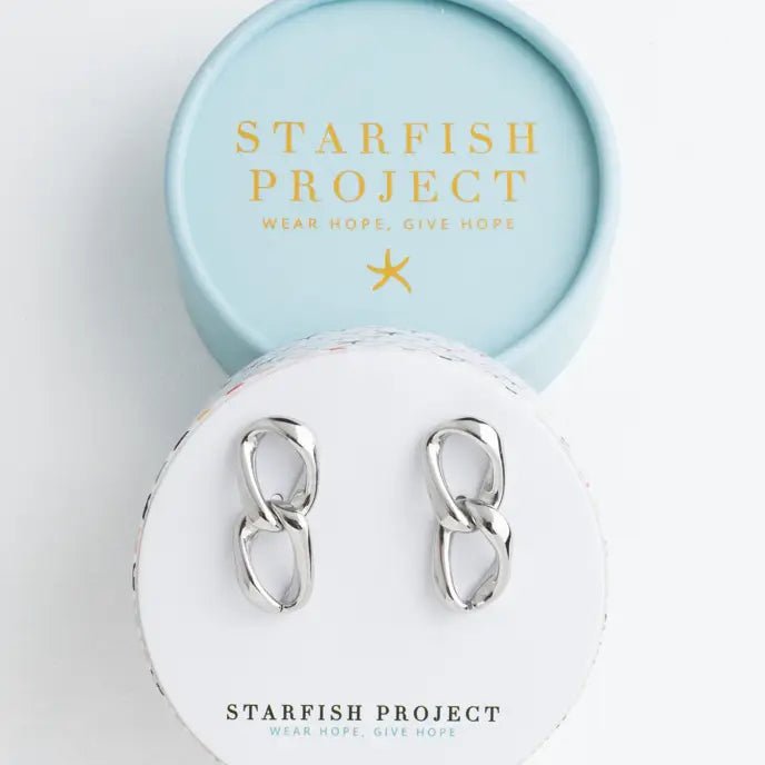 Linked Together Earrings {silver} - Global Hues Market