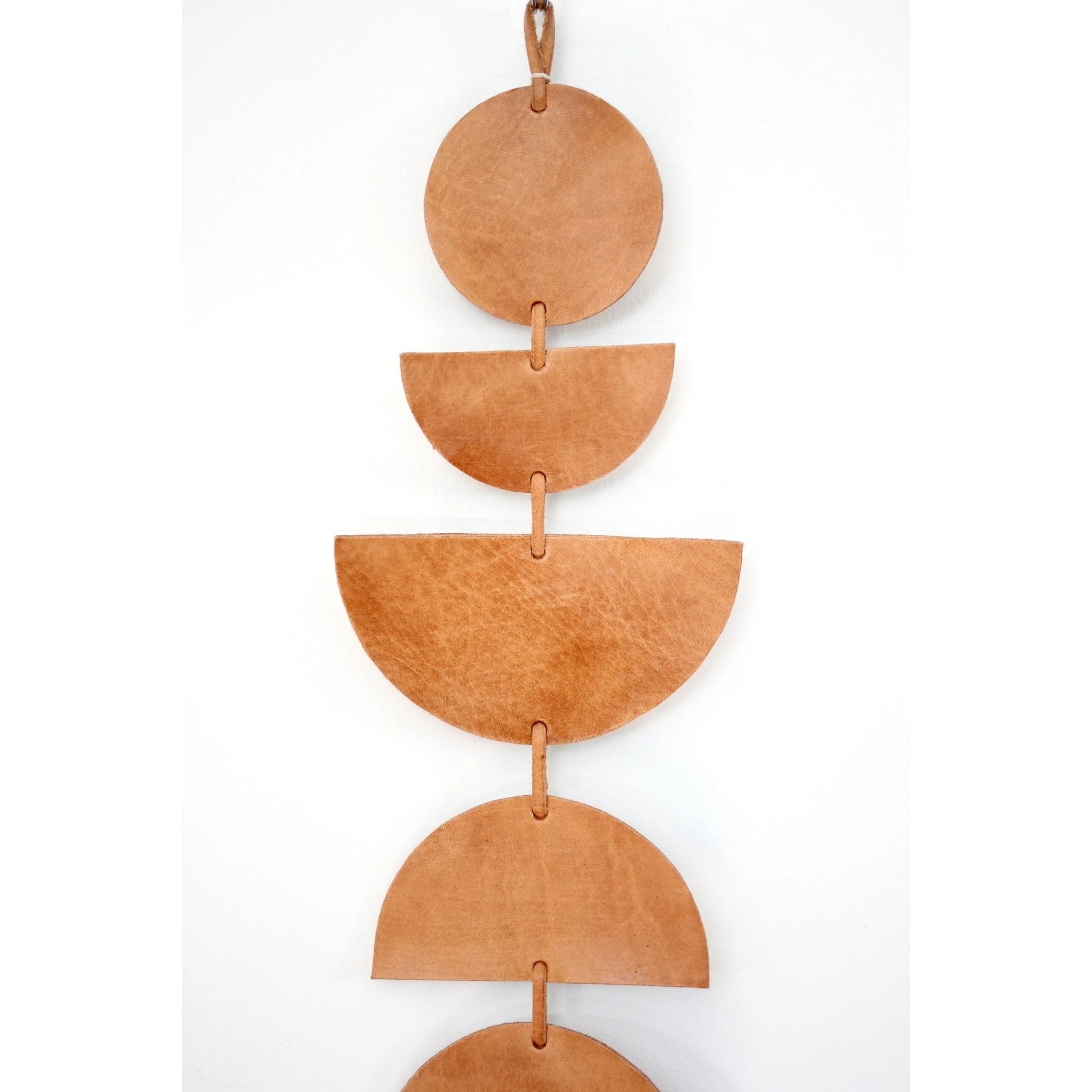 Luna Moon Phase Leather Wall Hanging - Global Hues Market