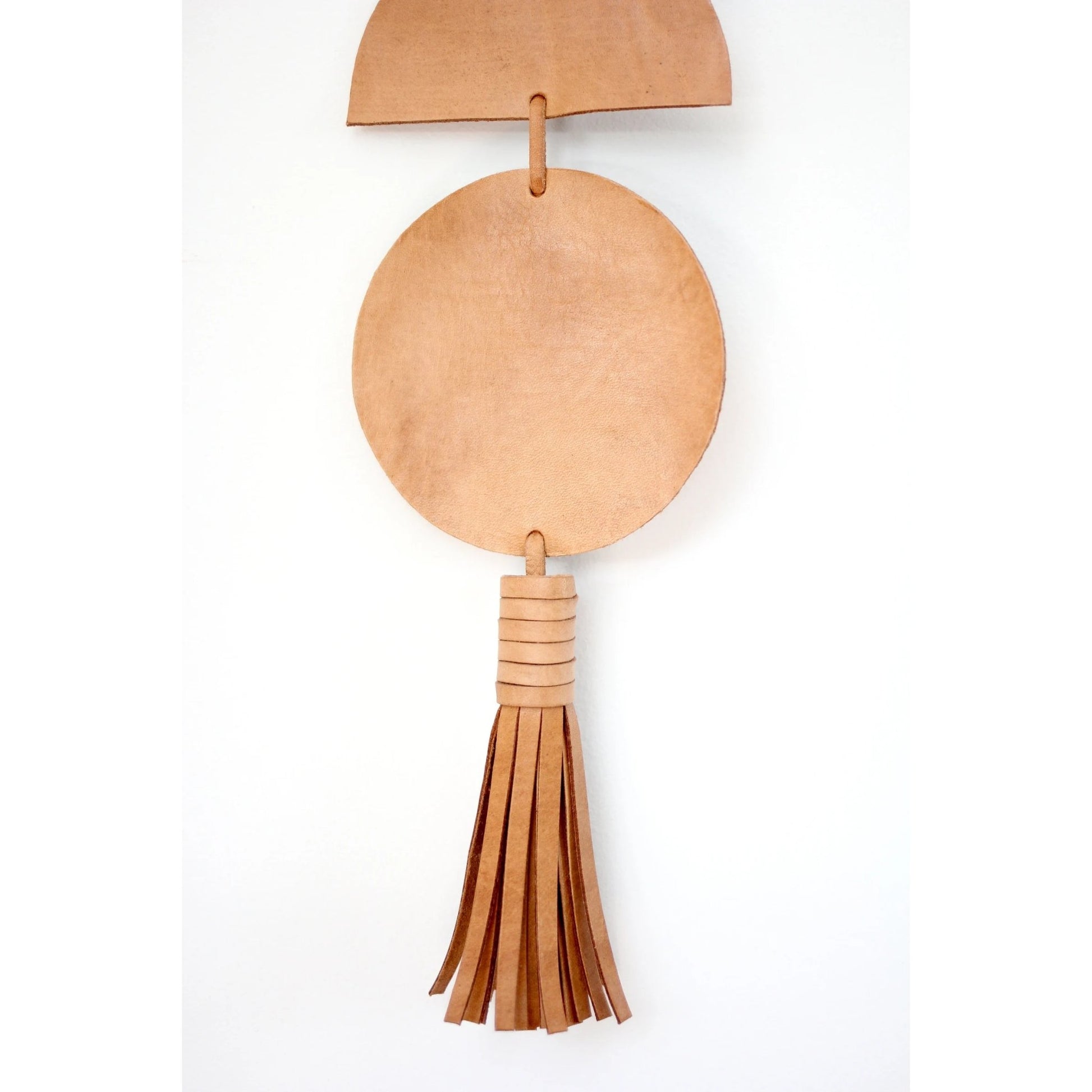 Luna Moon Phase Leather Wall Hanging - Global Hues Market