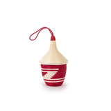 Miniature Basket Ornament {red} - Global Hues Market