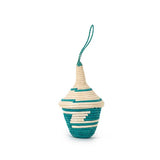 Miniature Basket Ornament {teal} - Global Hues Market