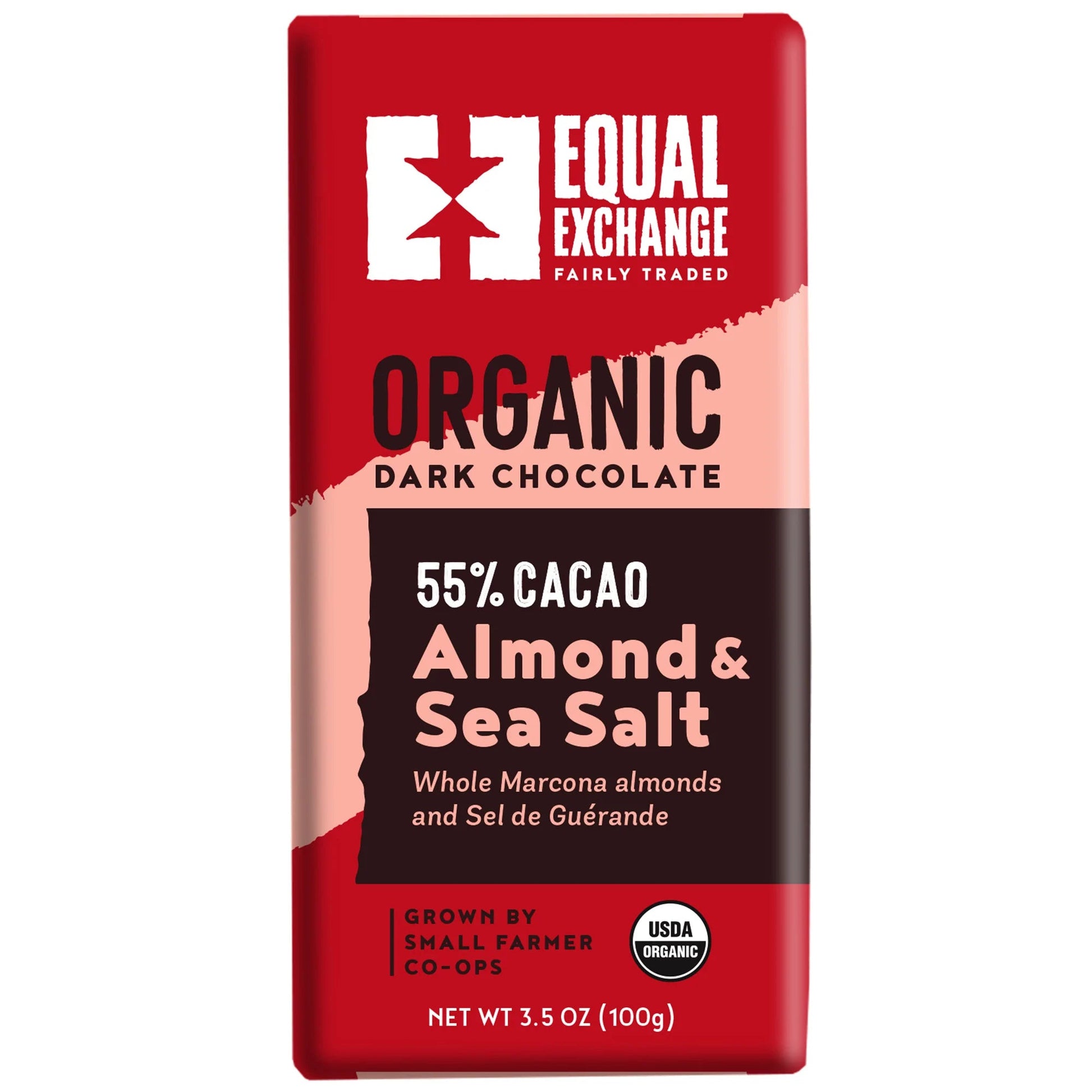 Organic Dark Chocolate Almond & Sea Salt, 55% Cacao - Global Hues Market
