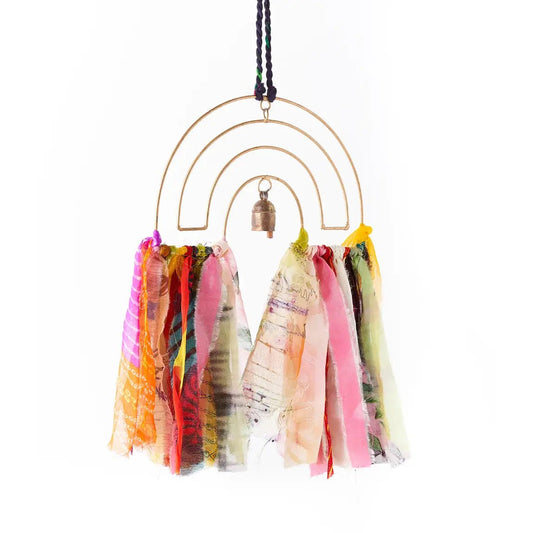 Rainbow Chime with Upcycled Sari - Global Hues Market