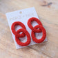 Red Beaded Link Earrings - Global Hues Market