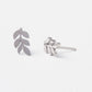 Rowen Leaf Studs {silver} - Global Hues Market