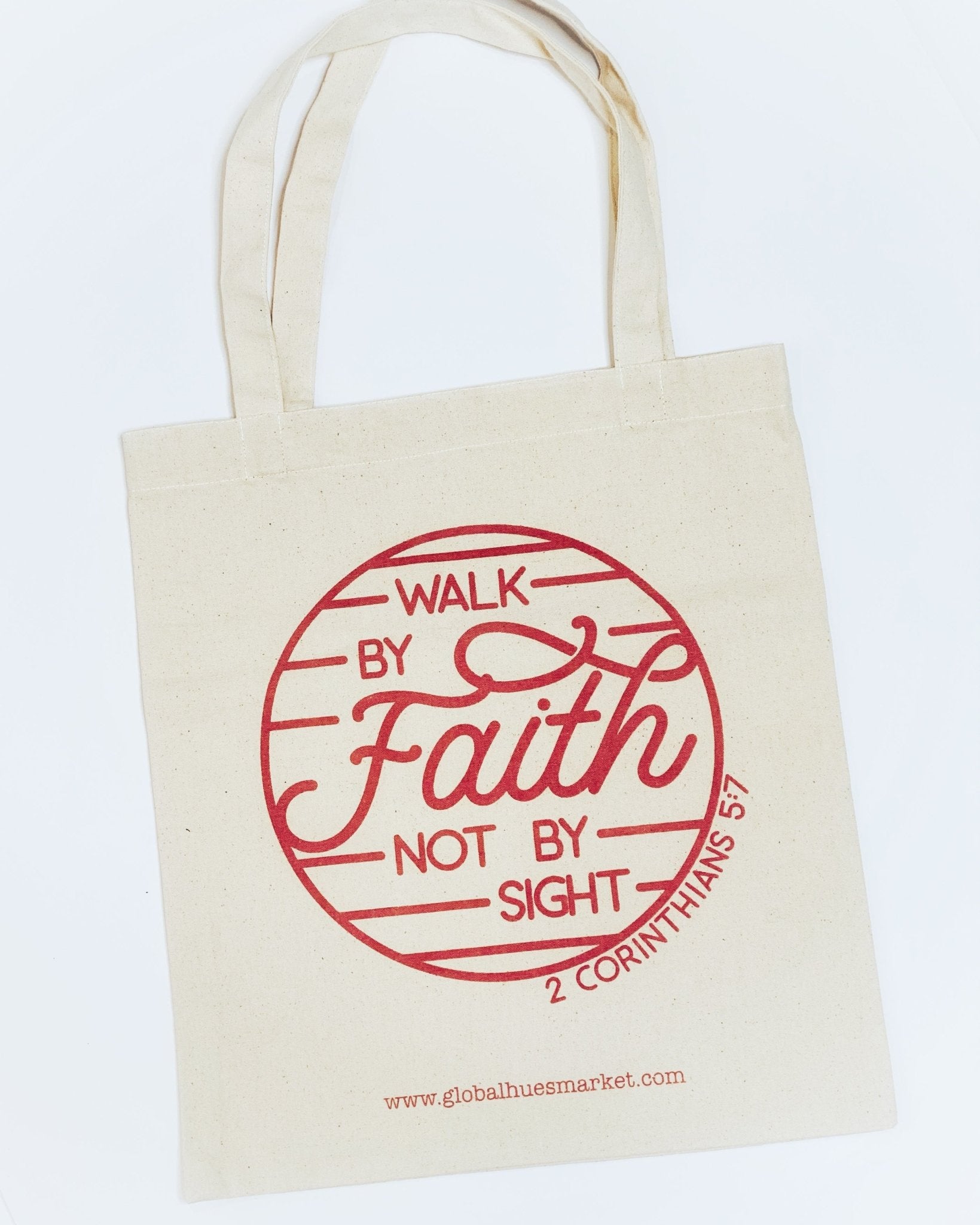 Walk by Faith Canvas Tote - Global Hues Market